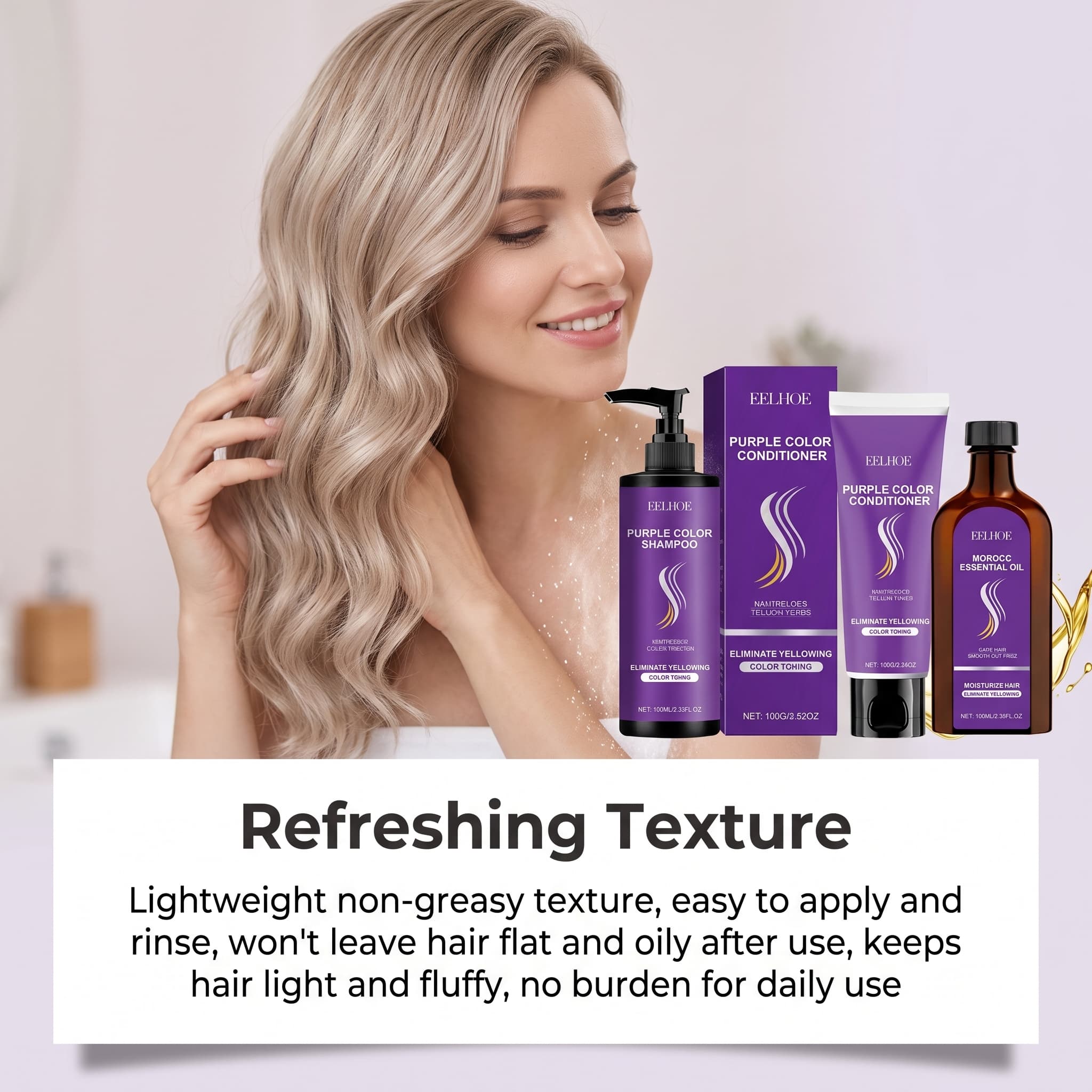 Purple Shampoo Set With Condit - Hair Care Products review and price